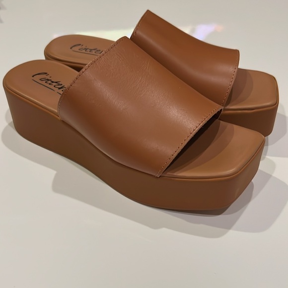 L’Intervalle Fox Tan mules sandals, Leather Upper, Padded Insole, Made in Italy - Picture 2 of 8
